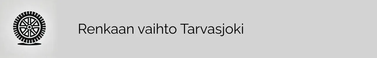 Renkaan vaihto Tarvasjoki